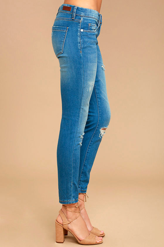 Jeans Skinny Déchirés BLANKNYC – Taille 10 Enfant – Bleu Foncé Slim