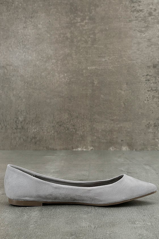 cute gray flats