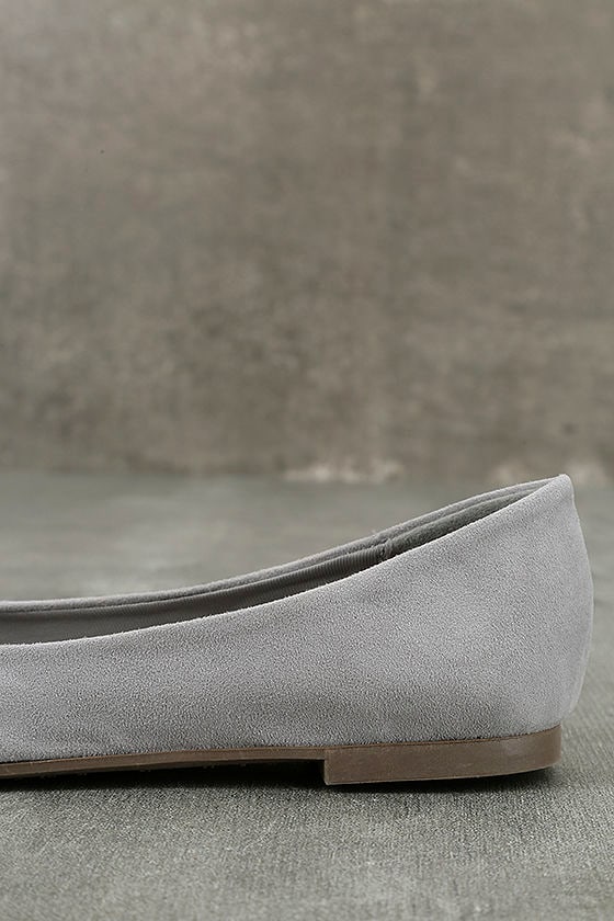 black and gray flats