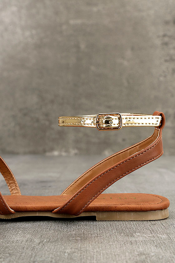 tan and gold sandals