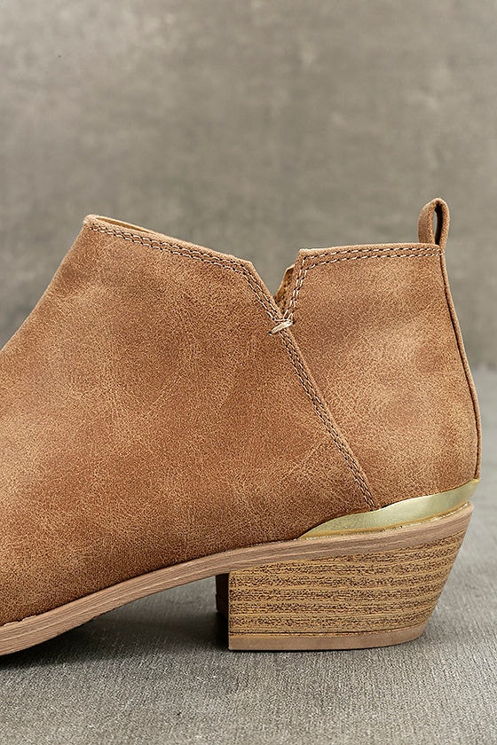 camel colored ankle booties