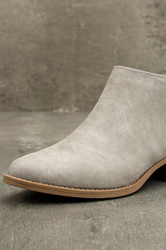 light gray bootie