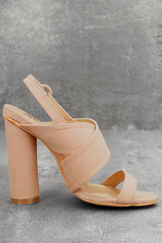 blush colored heels