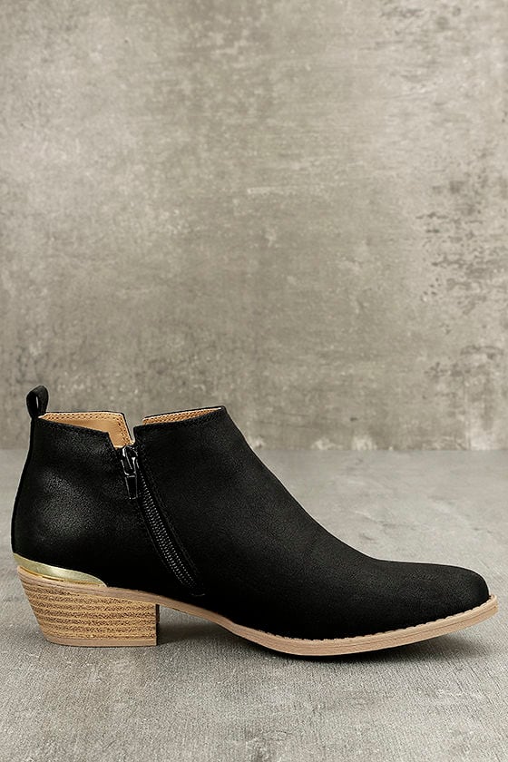distressed ankle booties