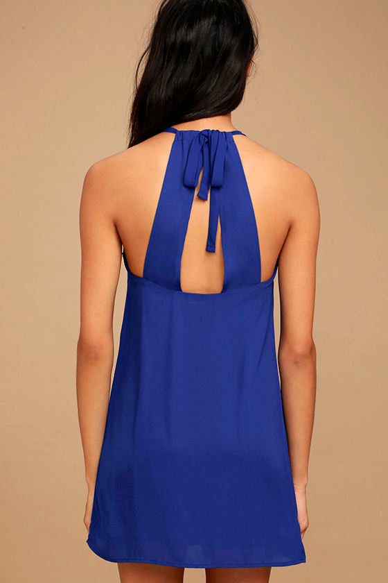 royal blue halter