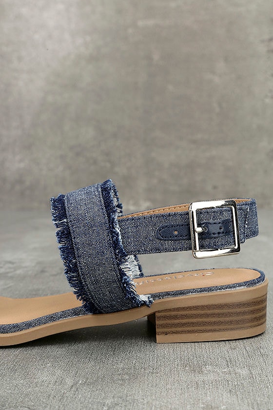 cute denim sandals