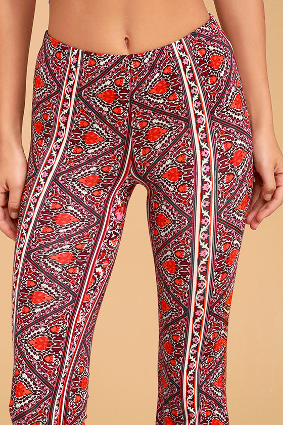 floral print flare pants