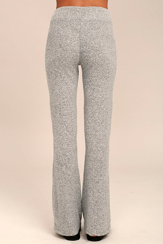grey flare pants