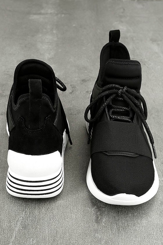 Kendall + Kylie Braydin3 - Hidden Wedge Sneakers - Black and White ...