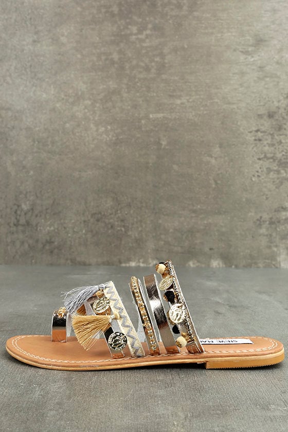 odessa fringed footbed slides
