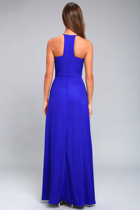 Lovely Royal Blue Dress - Maxi Dress - Gown - Formal Dress