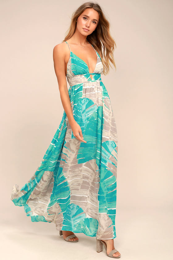 turquoise maxi dress