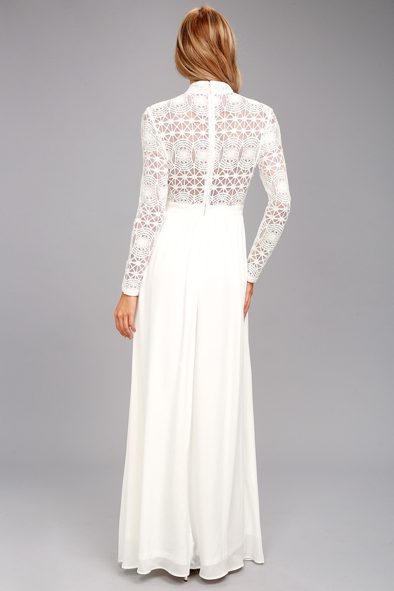 Stunning Lace Dress - White Lace Dress - Lace Maxi Dress