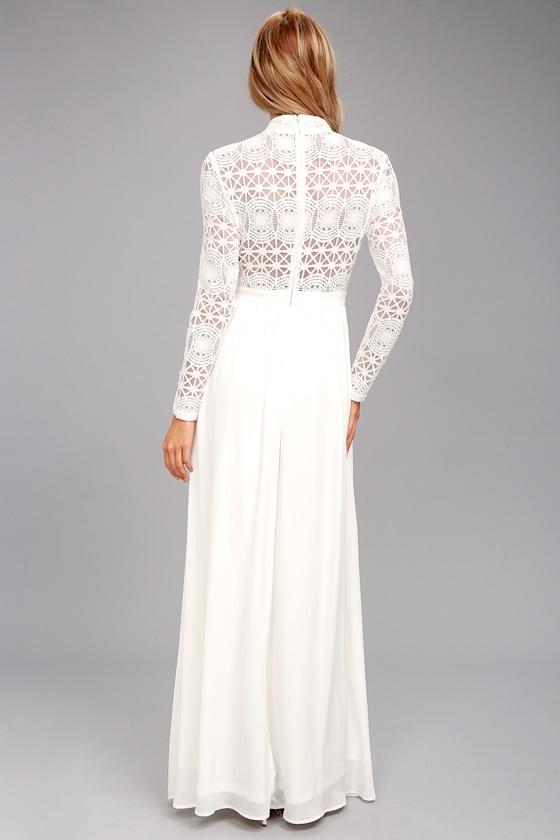 Stunning Lace Dress - White Lace Dress - Lace Maxi Dress