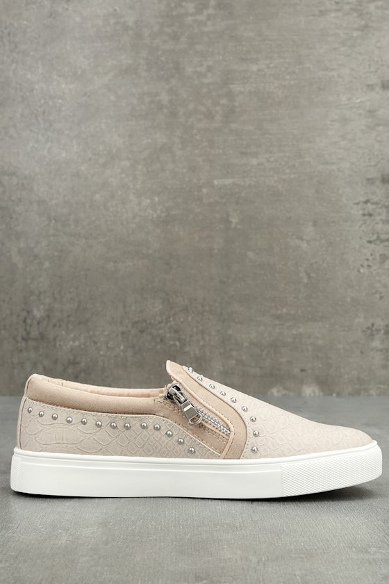 Report Andre Cream Leather Sneakers SlipOn Sneakers