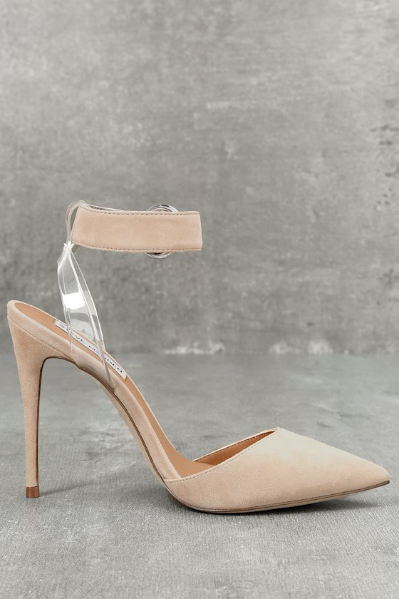 suede blush heels