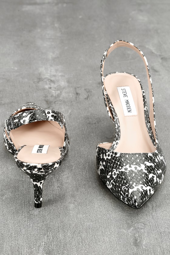 steve madden black kitten heels