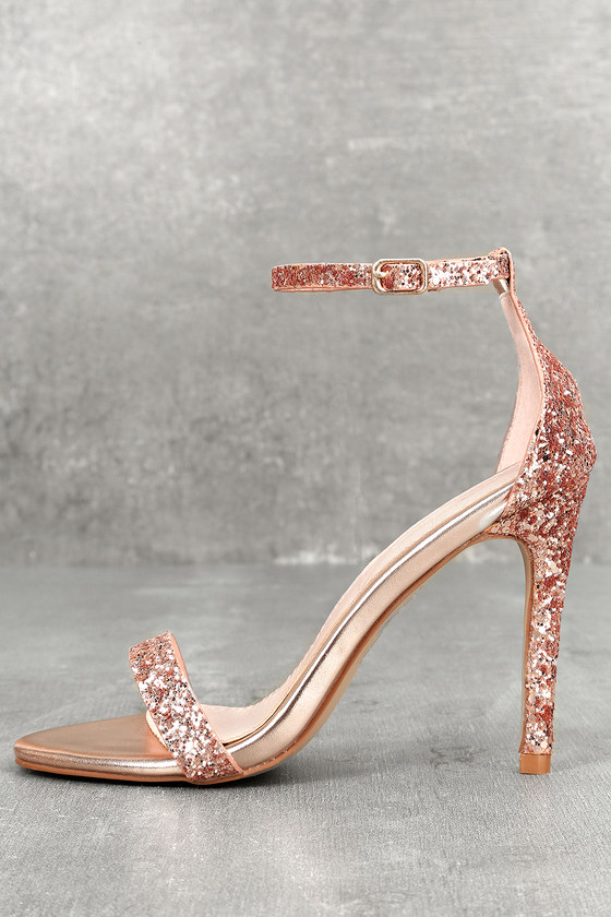 sparkly strap up heels