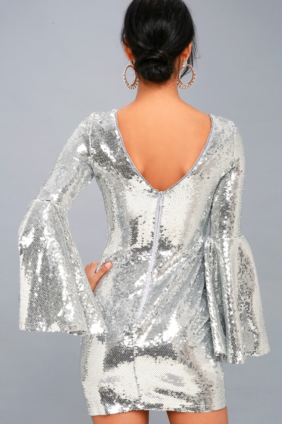 sequin bell sleeve