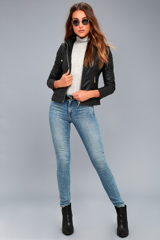 Cute Moto Jacket Vegan Leather Black Hold Tight Black Vegan Leather Moto Jacket
