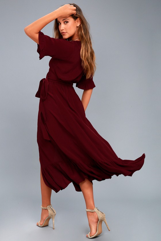 lulus pink wrap dress