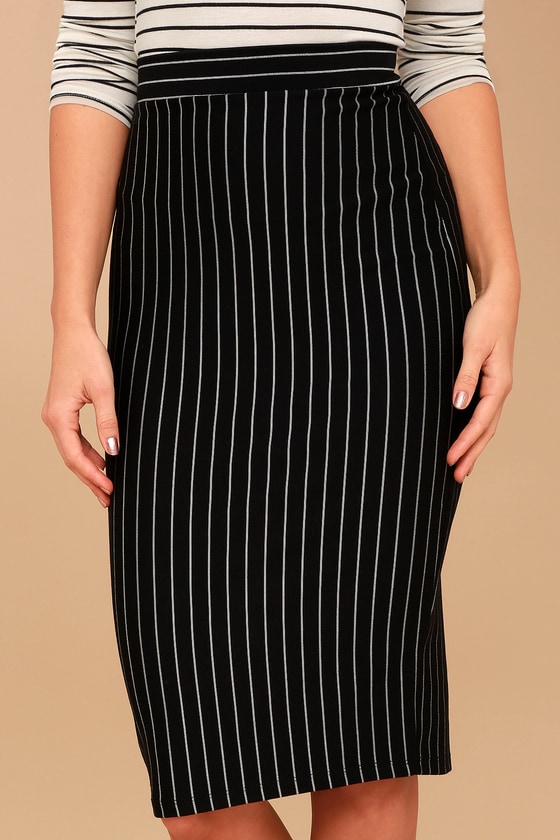 pinstripe a line skirt
