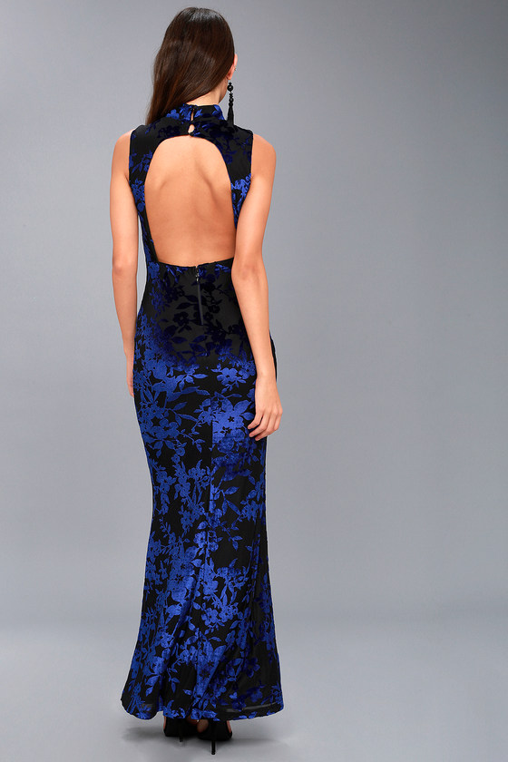 black and blue dress