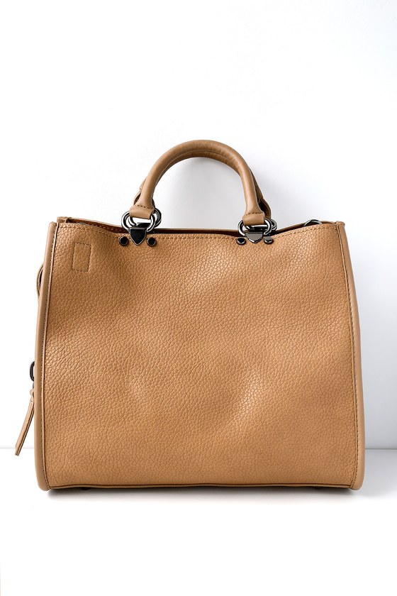 Chic Light Brown Handbag - Vegan Leather Handbag