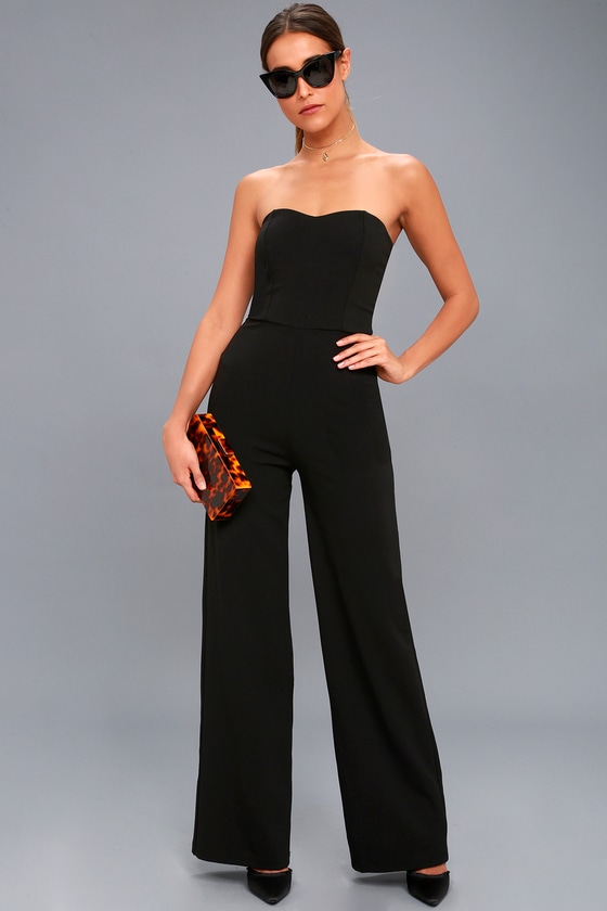 Chic Black Jumpsuit - Strapless Jumpsuit - Trendy Jumpsuit