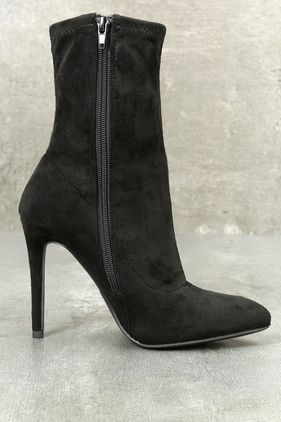 suede mid calf boots