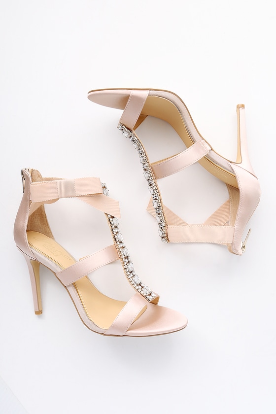 badgley mischka rhinestone heels