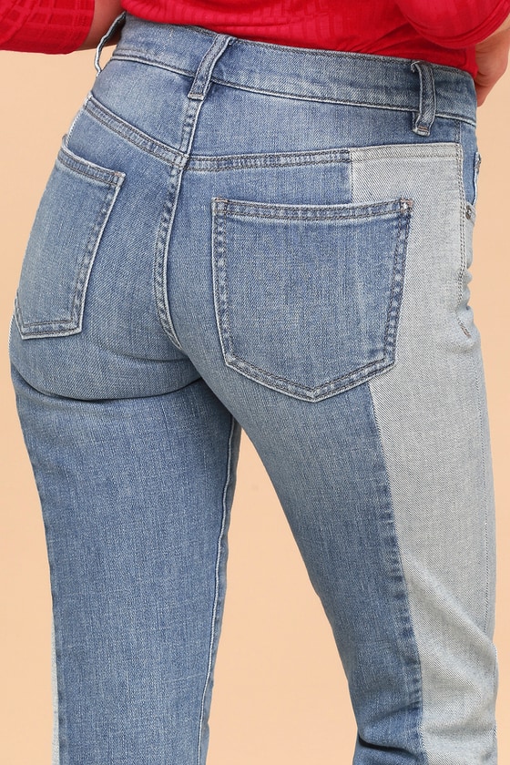 Pistola - Light Wash Two-Tone Jeans - Distressed Jeans