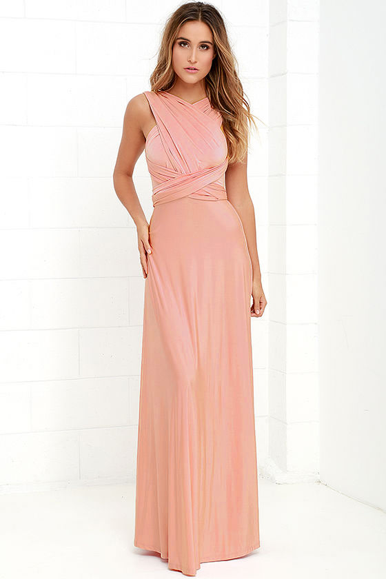 blush pink maxi