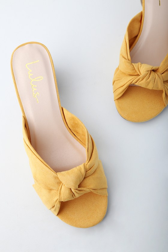 mustard mules flat