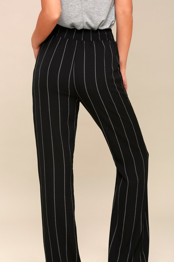 black and white striped pants girls