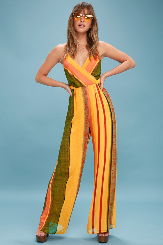 yellow jumpsuit