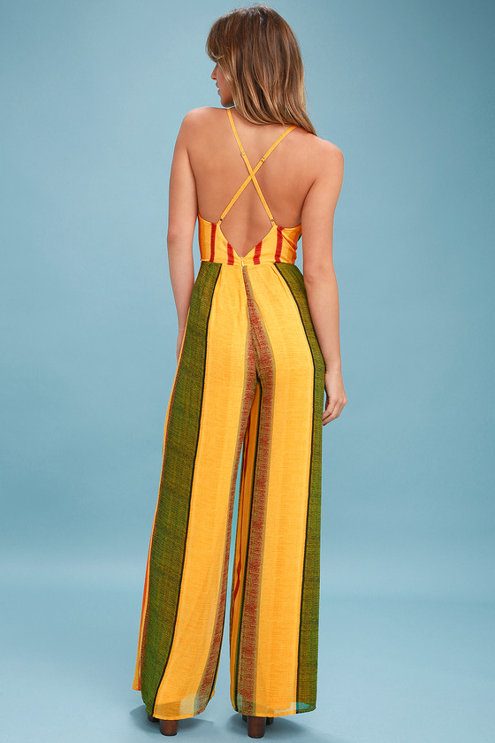 yellow jumpsuit
