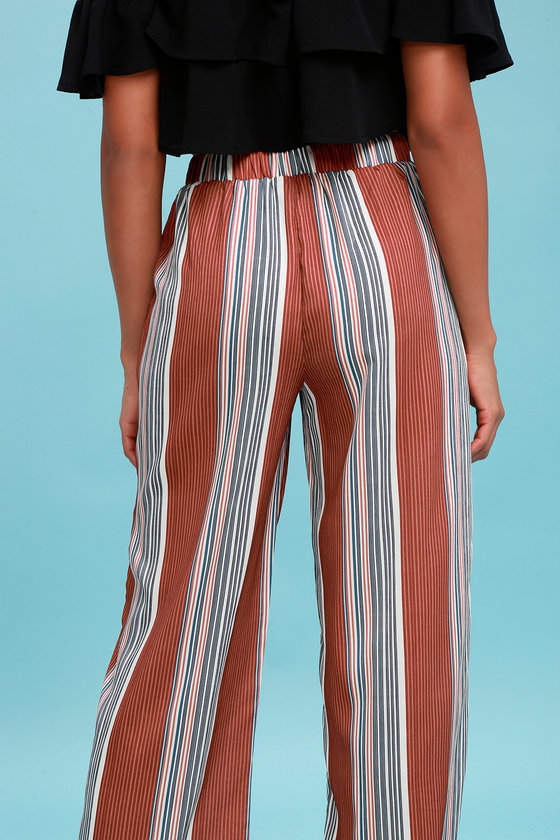 red striped pants