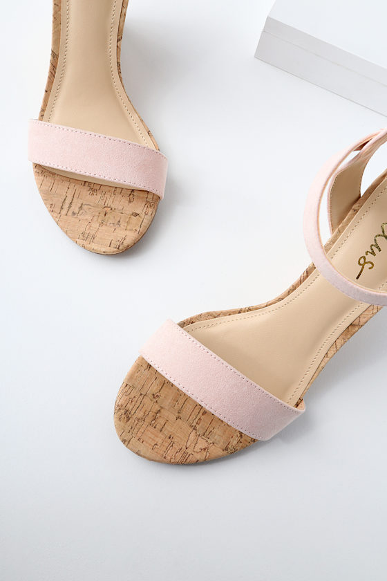 blush bridal sandals