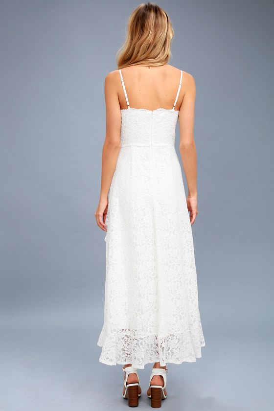 Stunning Lace Midi Dress - White Lace Midi Dress