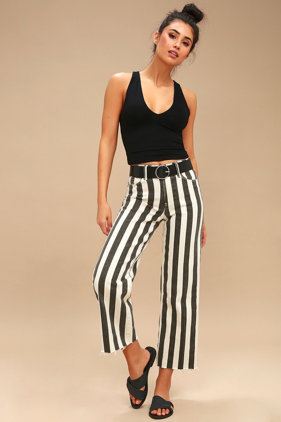 culottes striped pants