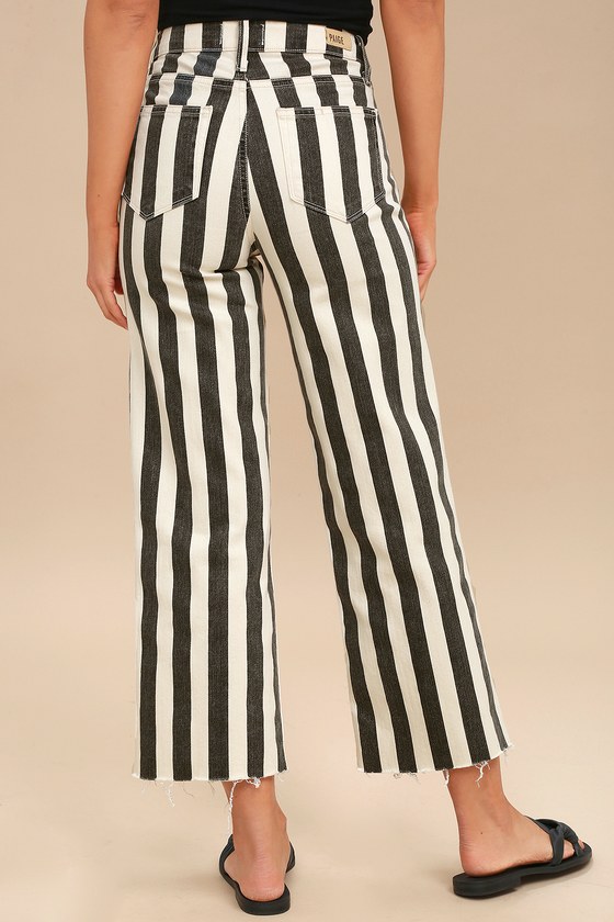 ladies striped jeans