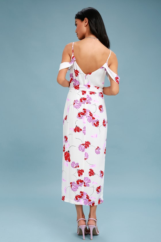 Bardot Floral Wrap Dress - Floral Print Dress - OTS Dress