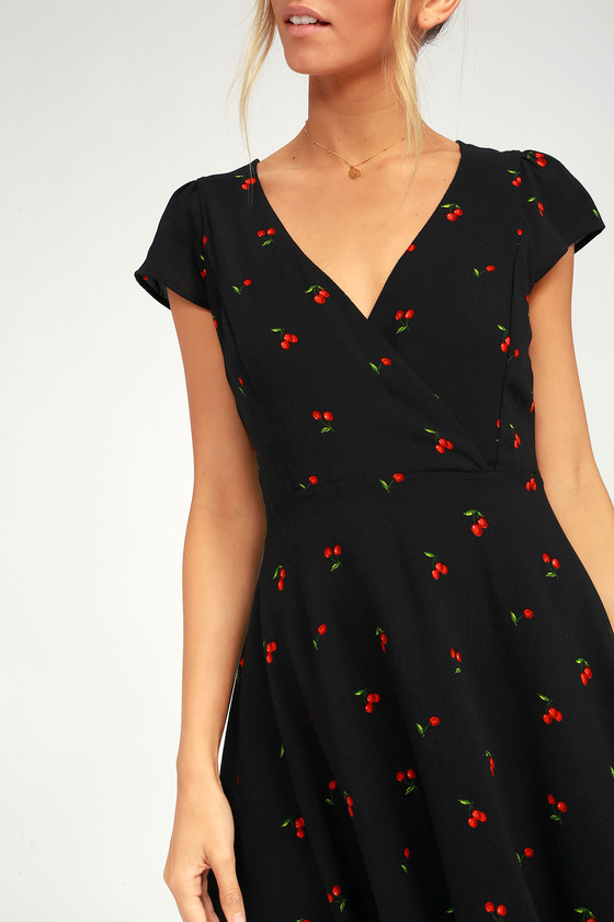 cherry print robe