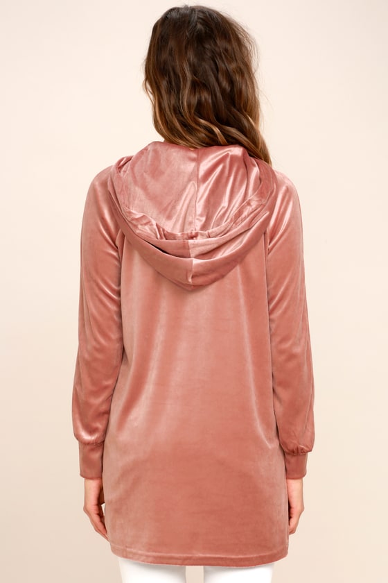 light pink velour sweatsuit