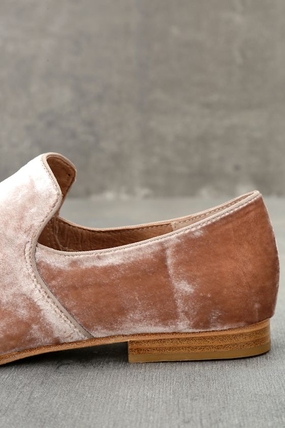 Steven by Steve Madden Adrianna - Blush Velvet Loafers - Velvet Flats