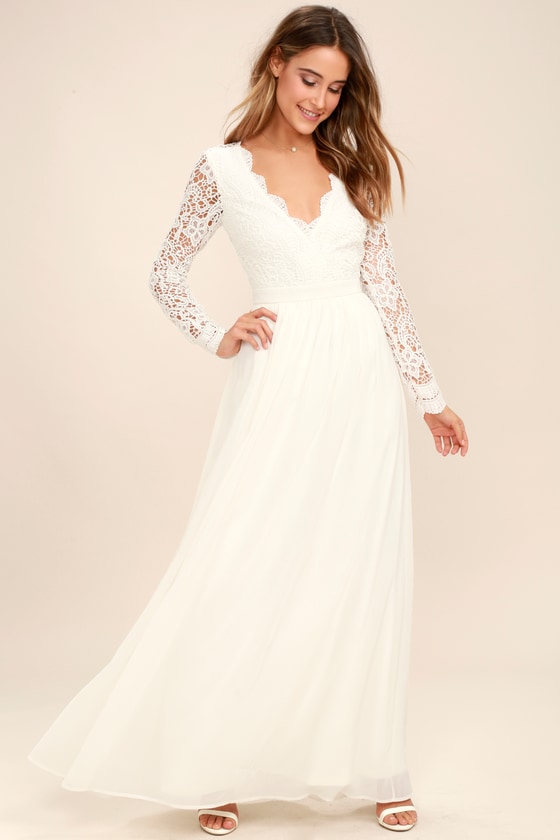 Image for white dresses with long sleeves