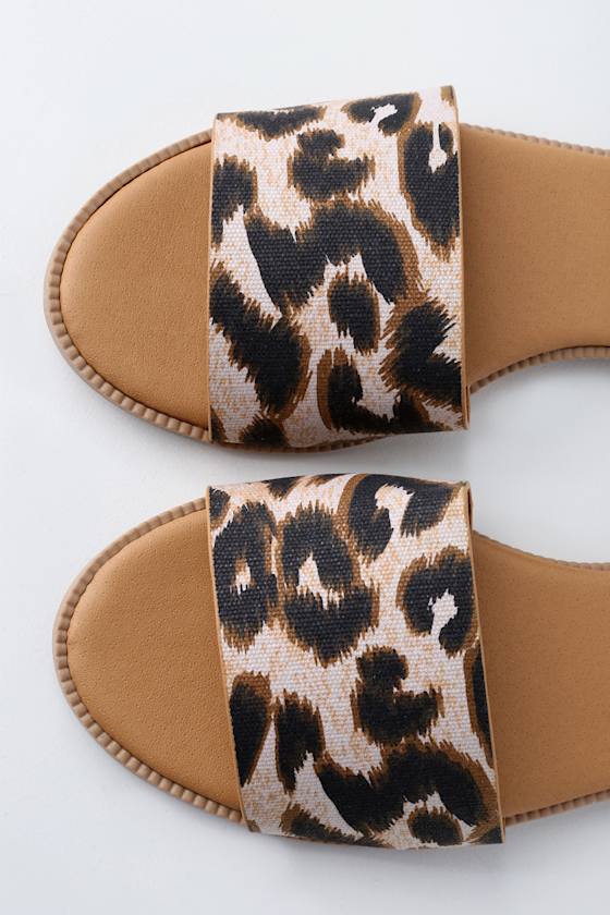Cute Leopard Print Slides Leopard Print Slide Sandals
