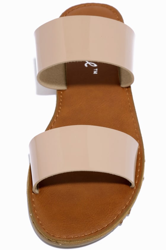 nude sandals flat