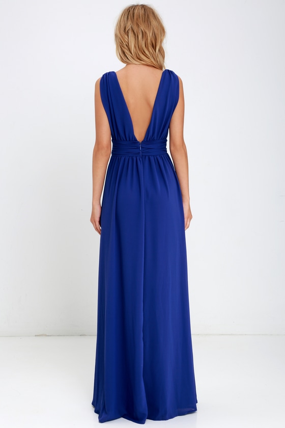 Royal Blue Gown - Maxi Dress - Homecoming Dress - $84.00